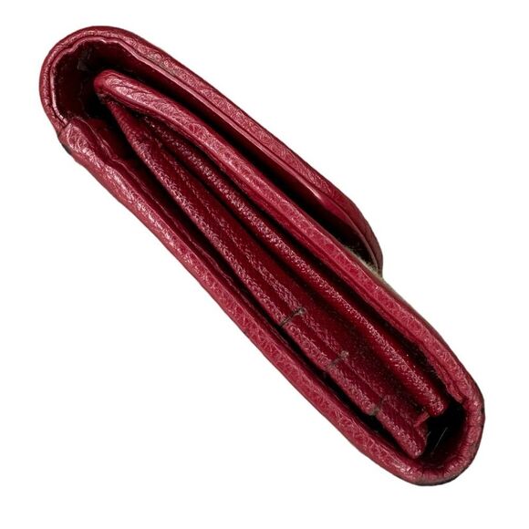 |EUC| COACH Signature C Canvas Red Leather Trim Kisslock Wallet - Picture 2 of 10